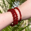CHELYQST Carnelian Bracelet - Stone of Luck,Stretch Natural Stone Crystal