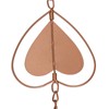 Metal Rain Chain Drainage Function Decorative Heart Shape Wind Chime