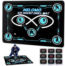 NELOMO Ice Hockey Training Mat Ice Hockey Training Equipment Large Drill Mat 160CM X 120CM Rubber Ice Hockey Training Gadget for Ice Hockey Lovers