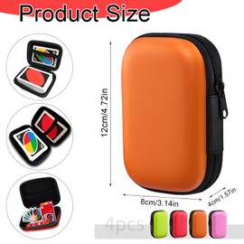 AHEJIOO Pack of 4 Playing Card Box, Waterproof Robust Card Box, Suitable for Storing Playing Cards, for UNO Skyjo Card Game, Phase 10 Card Game