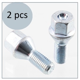 AERZETIX - C66676 - Set of 2 Wheel Bolts M12 x 1.5 mm - for Key: 17 mm - Compatible with Opel, Vauxhall OE Numbers 10 08 504, 47 09 077, 47 11 538 - Mechanics, Car