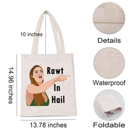 LEVLO Vanderpump Quote Gift Rawt In Hail Shopping Bag Sister BFF Travel Tote Bag for Women (Rawt In Hail)