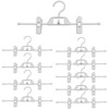 Hoypeyfiy 10pcs Stackable Plastic Clothing Hanger with Clips, Adjustable Skirt