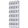 AMOS 24 Pair Mesh Pockets Over the Door Shoe Organiser