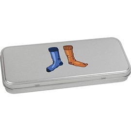 Azeeda 'Odd Socks Mens' Metal Hinged Stationery Tin/Storage Box (TT00202849)