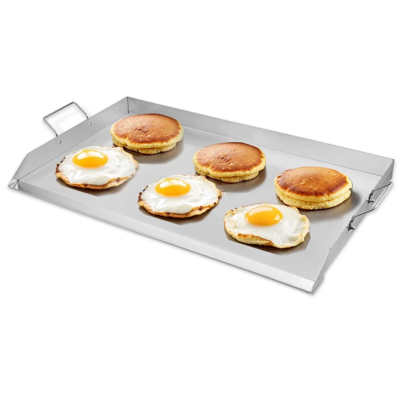 Universal 36x22 Inch Stainless Steel Flat Top Rectangular Gas Grill