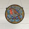 Image Industry Robins Appear Stained Glass Effect Suncatcher - Garden