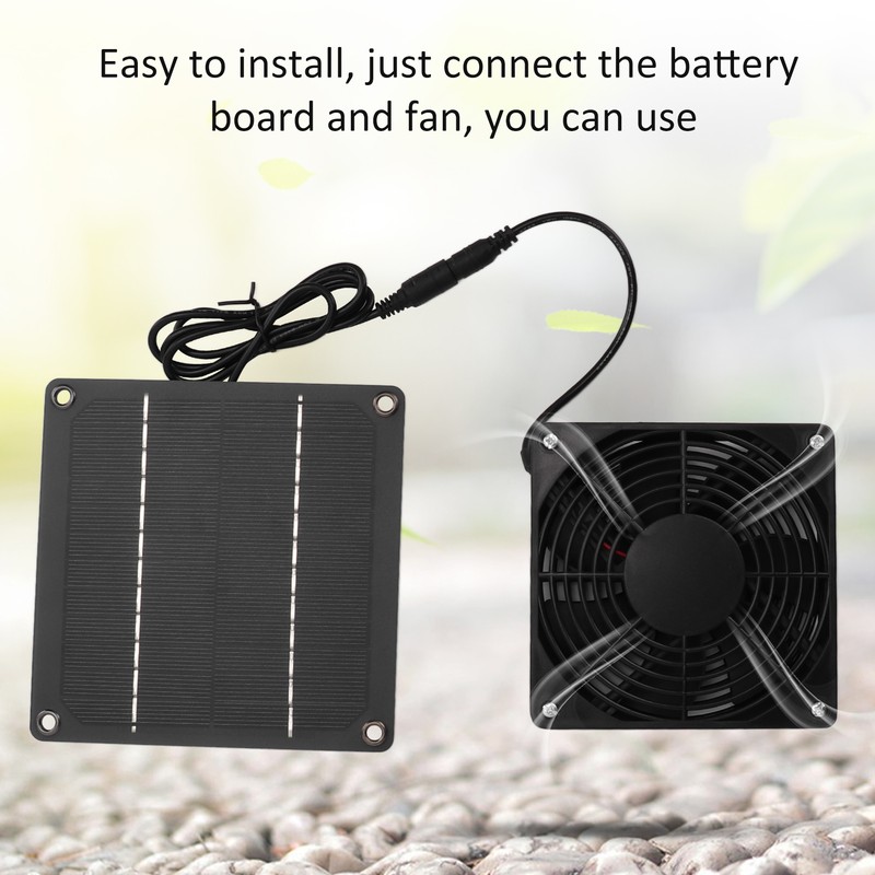 Solar Fan Effective Cooling Safety Protection Easily Install 3W 43.4CFM