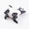 DanLingJewelry 20Pcs Black and White Glass Cat Figurines Handmade Lampwork