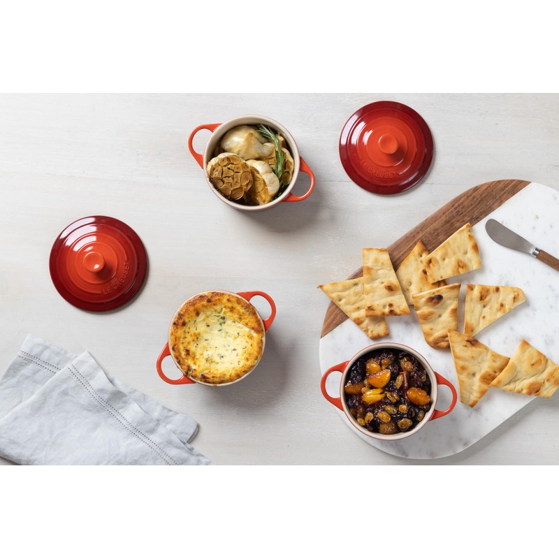 Le Creuset Stoneware Mini Round Cocotte, 14 oz., Cerise