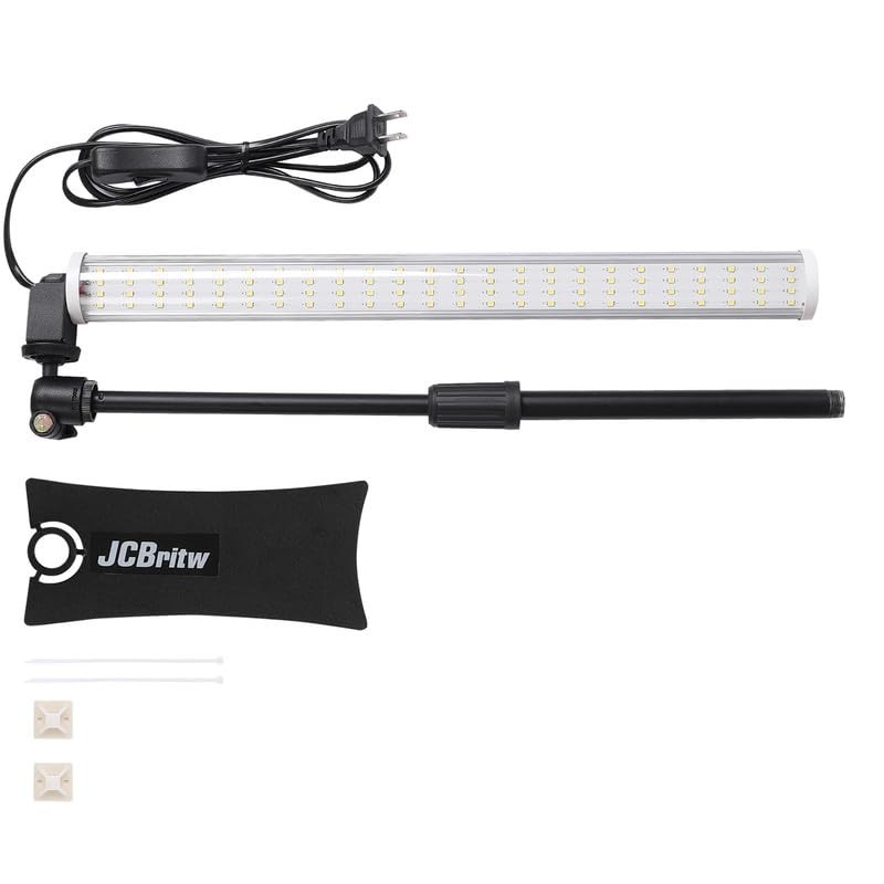 JCBritw Standing LED Grow Light，Adjustable T12 Bar Plant Light, White