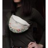 Embroidered fanny pack for women Flowers waist bag Small linen