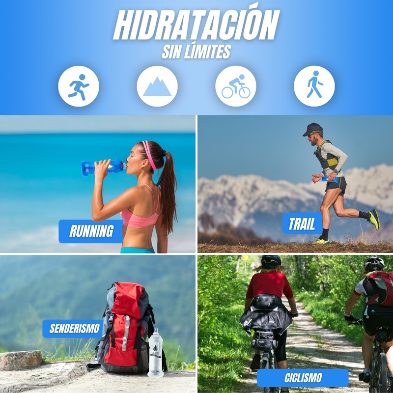 BPA-free water bottle for running, sports water bottle, reusable, very