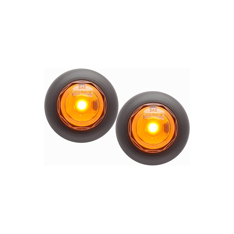 Optronics 2 Pack 3/4" Amber LED Non Directional Marker Light