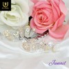 Gold Lace Parts Art Handmade Nail Tips✨ - Long Almond