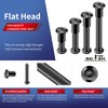 1/4-20 x 1 Inch 20Pcs Flat Head Hex Socket Cap