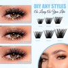 Cluster Lashes GEMERRY Lash Clusters Fluffy Individual Lashes Two Styles