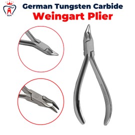 RDM Dental Premium Stainless Steel Weingart Plier Box Joint Angular Design with German Tungsten Carbide Inserts Orthodontics Braces Placement Instruments