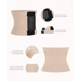 FeelinGirl Women Neoprene Waist Trainer Belt Tummy Control Waist Cincher Trimmer Waist Workout Body Shaper Skin S