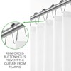 mDesign Wide Stripes Shower Curtain - Washable Shower and Bath