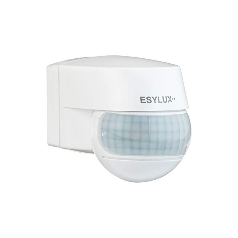 Esylux MD200 surface-mounted 230 Volt IP44 motion detector, white.