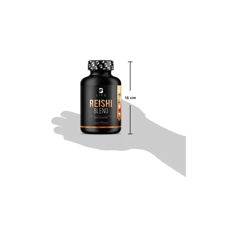 Hongo Reishi 100 Cáps Antioxidante Antiinflamatorio. B Life Sabor Sin
