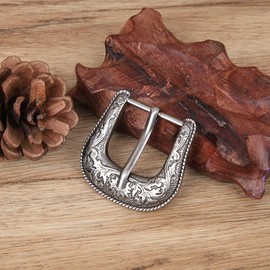 Fashion Belt Buckle, Vintage Style Handmade Alloy Waist Belt Buckle Set for Collar Saddle Accessories(Approx. 25mm)