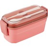 Asbel CS-T600 Lantas CS Lunch Box, Pink, 20.3 fl oz