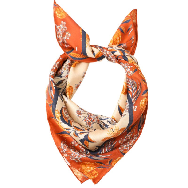 Prettystern Men's Lady Pure Silk Bandana Handrolled Silk Neckerchief Unisex