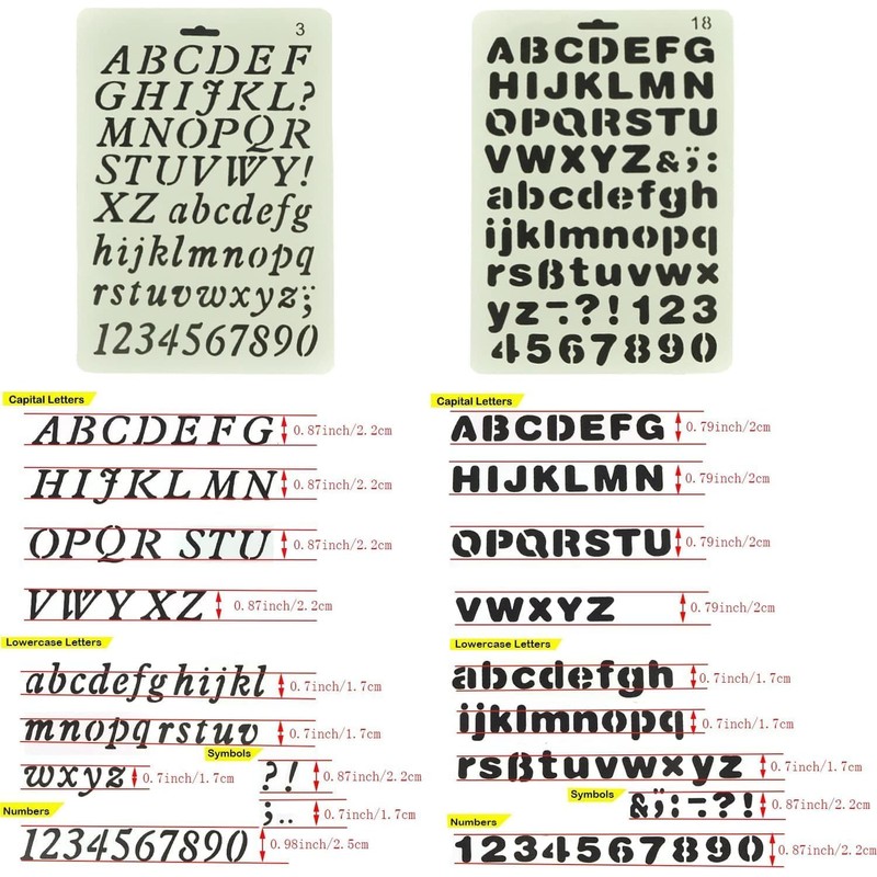 Alphabet Painting 4 PCS Assorted Styles Plastic Number and Letter