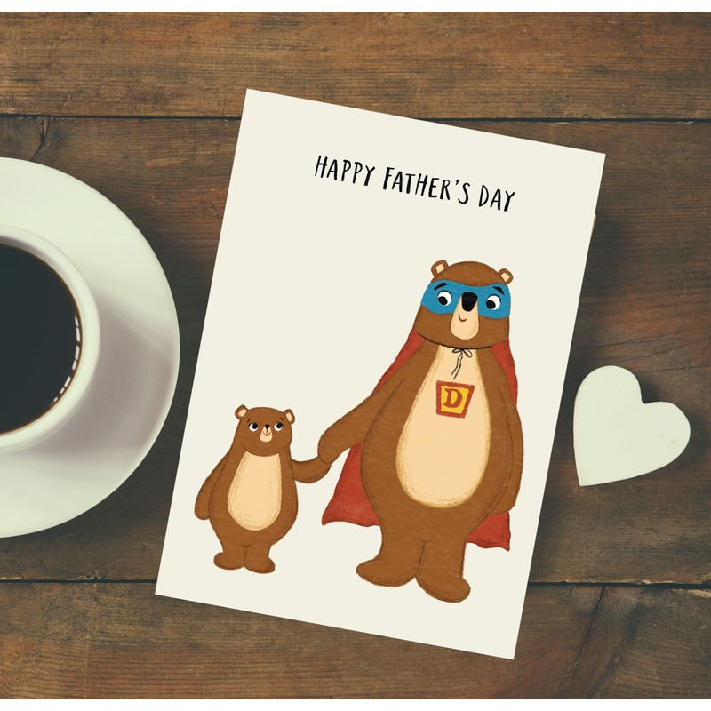 BYANIKA A6 Father's Day Card From Daughter Son Fathers Day