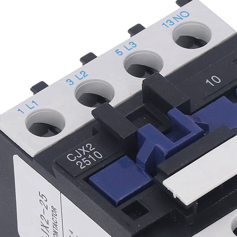 25A Power Contactor Normally Open Electric AC Contactor Silver Alloy