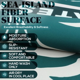 Pilates Reformer Mat, Foldable Pilates Reformer Cover with 2 Options, 39in x 24in Pilates Reformer Mat Towel (Cream&Green)