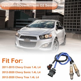 Oxygen Sensor Upstream&Downstream O2 Sensor 234-4528 234-4529 Fit for Chevy Cruze 2011-2015 1.4L L4, Sonic 2012-2020 1.4L L4, Trax 2012-2020 1.4L L4