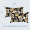 LVTXIII Set of 2 Outdoor Lumbar Pillows for Patio Furniture