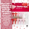 AKH® Heart-Shaped Pegs | 12 Pack | 3.5cm Wooden Decorative