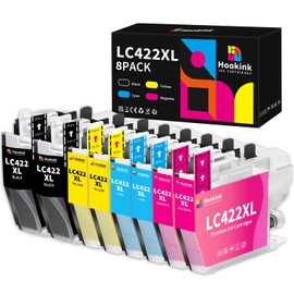 Hookink LC422XL LC-422 XL Cartridges Compatible with Brother LC422XL LC422 LC 422 XL LC-422XLVAL Multipack for Brother MFC-J5345DW MFC-J5740DW MFC-J6940DW MFC-J6540DW (Pack of 8)