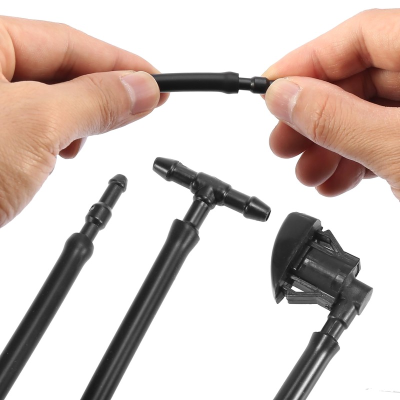X AUTOHAUX Front Windshield Washer Nozzles Kit with 2 Meters