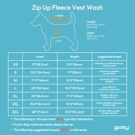 GOOBY Zip Up Fleece Vest for Small Dogs