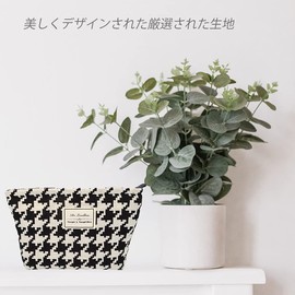 Makeup Bag Cosmetic Pouch for women, Cosmetic Purse Toiletry Pouch, Cosmetic Accessories Organizer for Traveling, Ideal Gift for girls women ladies (Black and White)