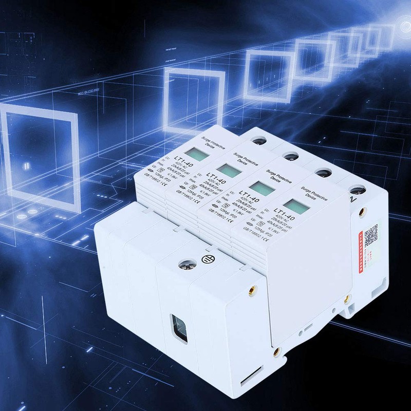Surge Protector, LT1-40, 4P 420VAC 40KA, 35mm DIN Rail Mount