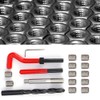 17Pcs Thread Repair Kit Stainless Steel Twisted Drill Wrench Threaded