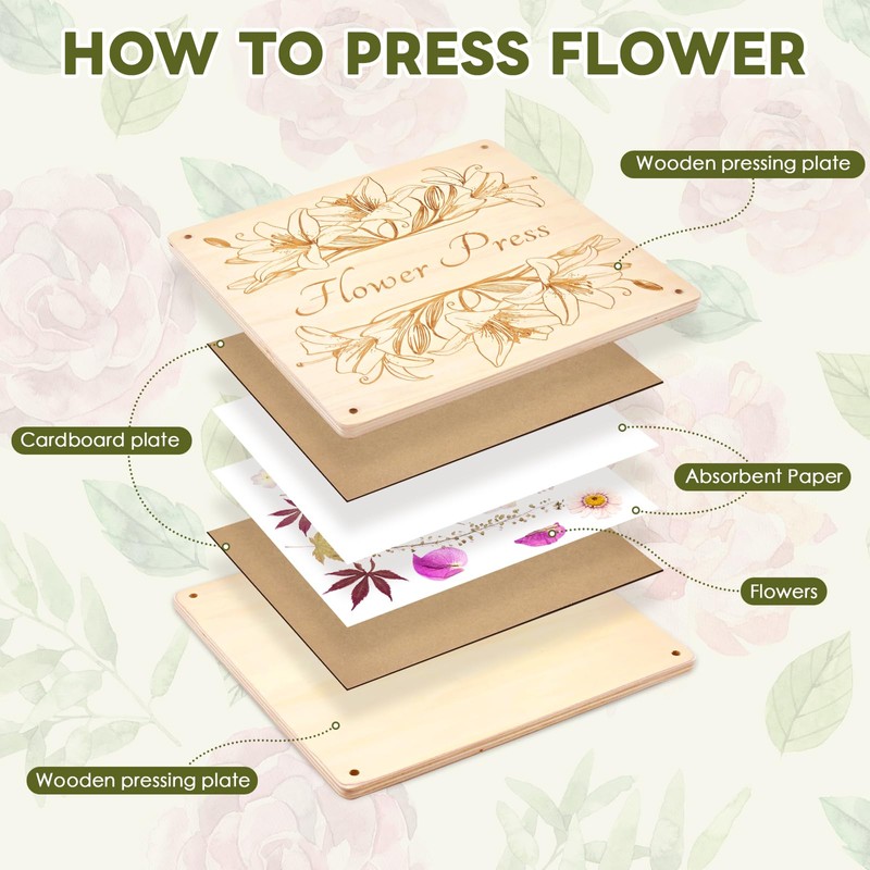 GTQYYF Extra Large Flower Press Kit 11.02 x11.02 inches with