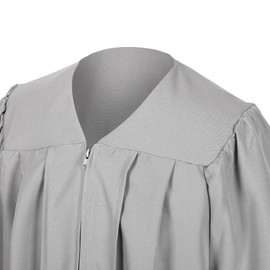 Erligo Unisex Matte Choir Robes for Church Adults, Graduation Gown Only for High School and Bachelor (57, Gray)