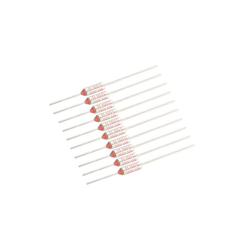 uxcell 250V 10A 105 Celsius Circuit Cut-off Temperature Thermal Fuse