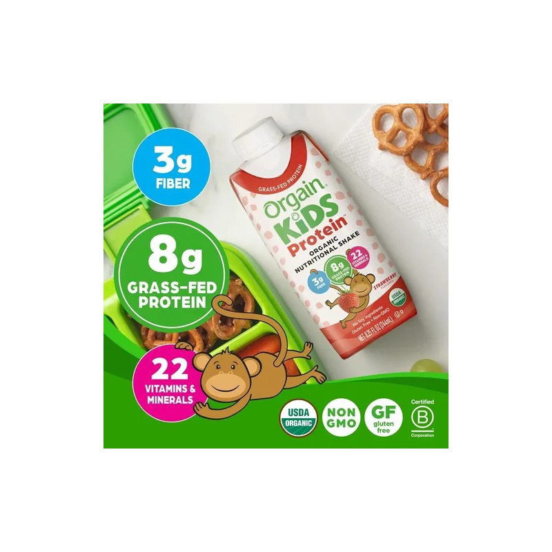 Orgain Kids Protein Strawberry 244ml