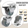 2 inch Caster Wheels with Safety Brake Capacity 880 lbs，TPR