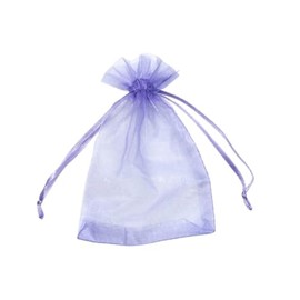 WS Accessories PACK OF 10 Organza Gift Bags, Jewellery Pouches 7x5cm/7x9cm/9x12cm/10x15cm/13x18cm (Light Purple, 7x5cm)
