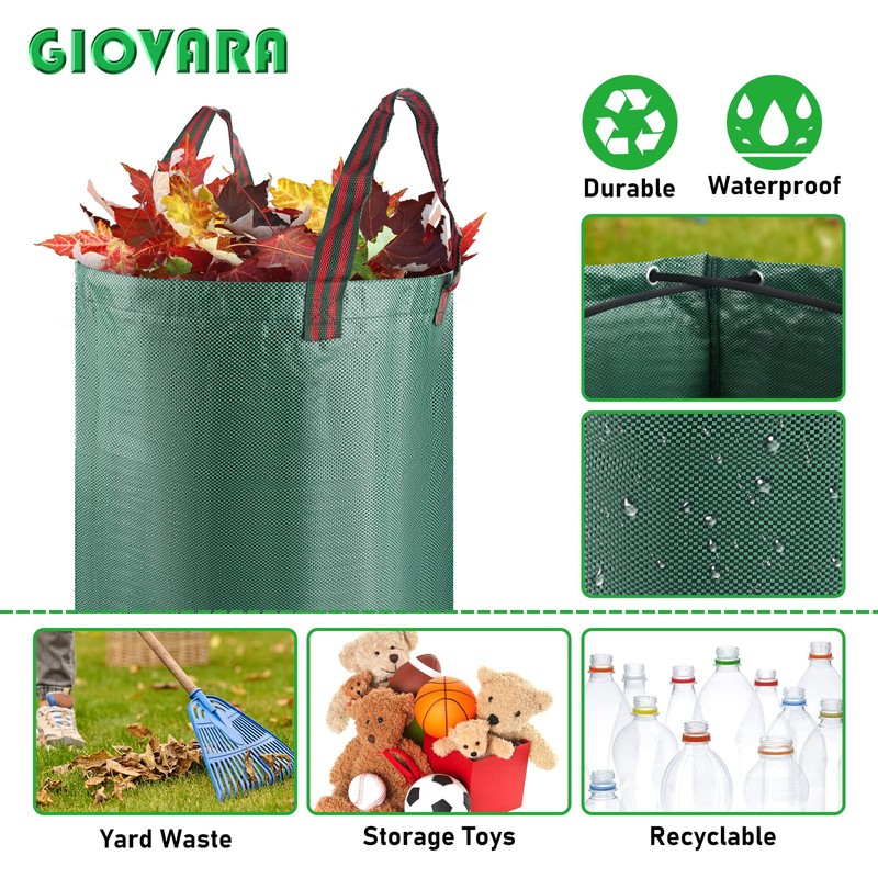 3 x 120L Garden Waste Bags,Waterproof Heavy Duty Large Refuse