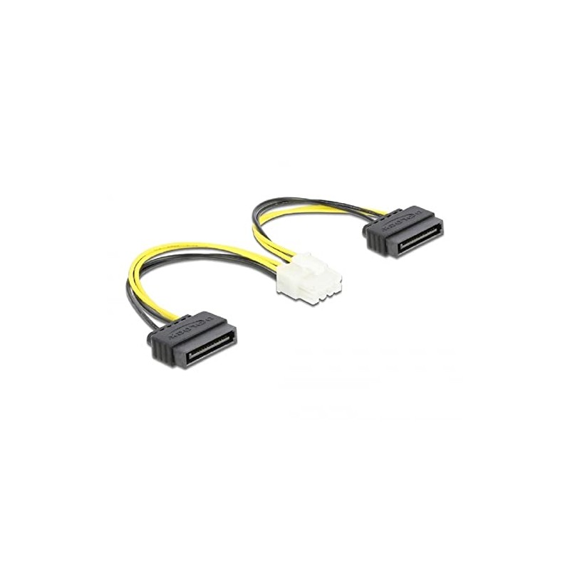 Delock Power Cable 2 x SATA 15 Pin Male to